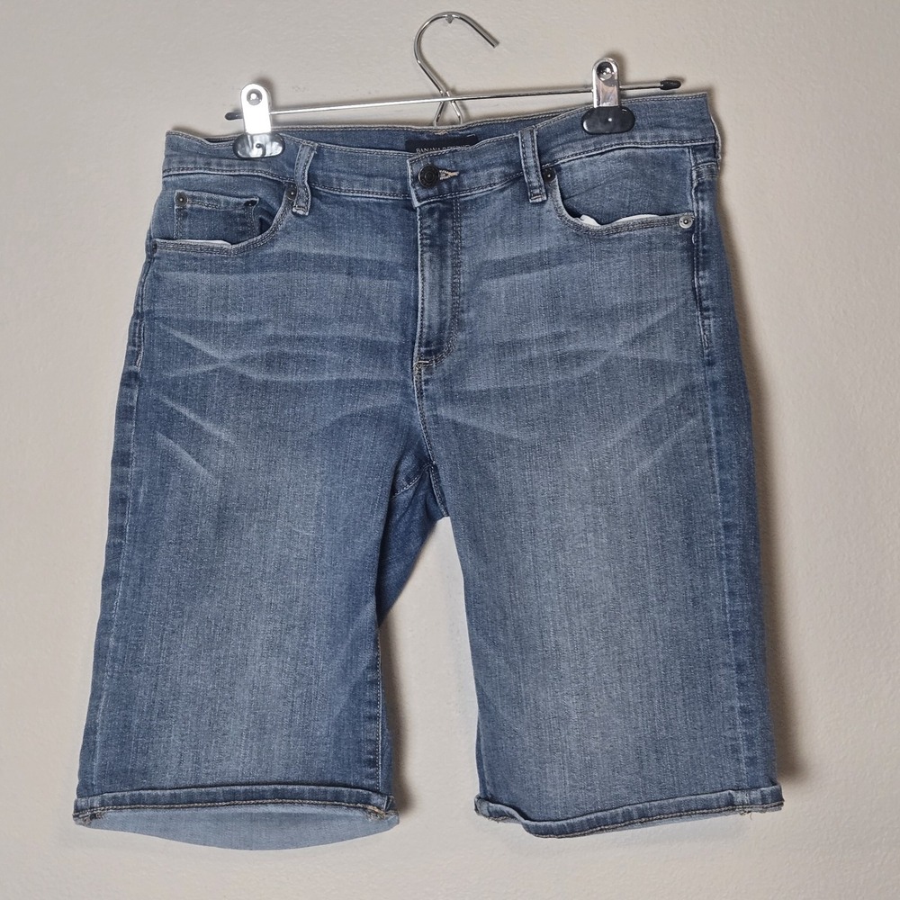 Banana Republic Mid Rise Denim Fitted Jorts Bermuda Shorts Size 30/10